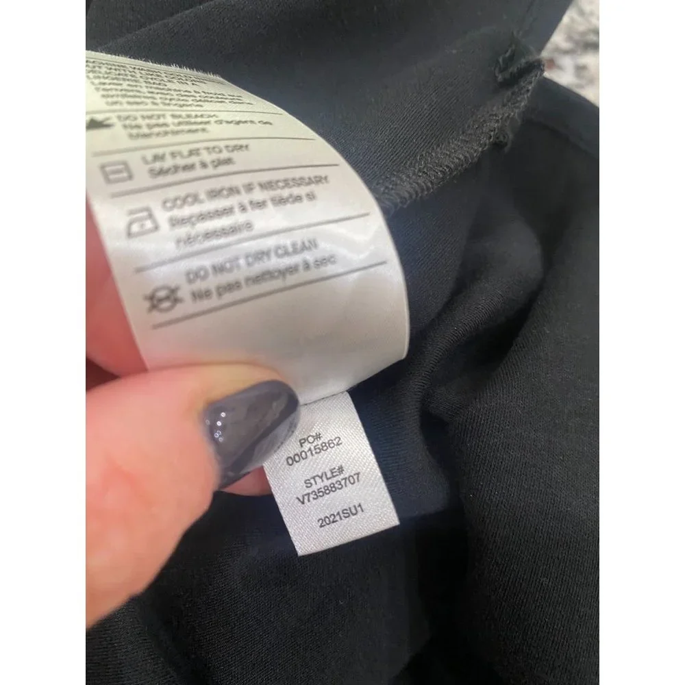 Vince Black Sleeveless Square Neck Wrap Mini Dress Women's Size Large L - Picture 10 of 11